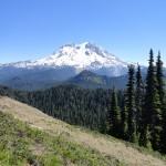 Mount Rainier and the Gobbler Knob ridge from Mount Beljica