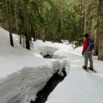 The Grindstone Trail follows along a small creek