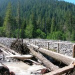 channeled crossing of the South Mowich River