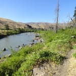 The Nature Trail runs along the river for most of its way