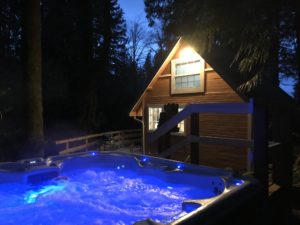 Cornerstone Hot Tub at Night