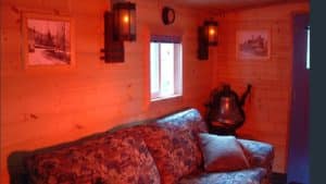 Living room area at Little Red Caboose