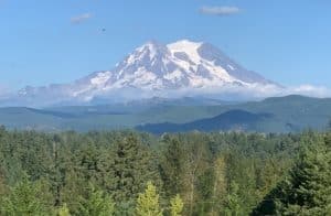 View of Mount Rainier from Tanwax Country Chapel