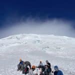 A short rest near the summit of Rainier
