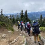 Mountaineers descending the Skyline Trail