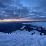 Climb for Clean Air climbing group led by RMI on their way up to the Mount Rainier summit